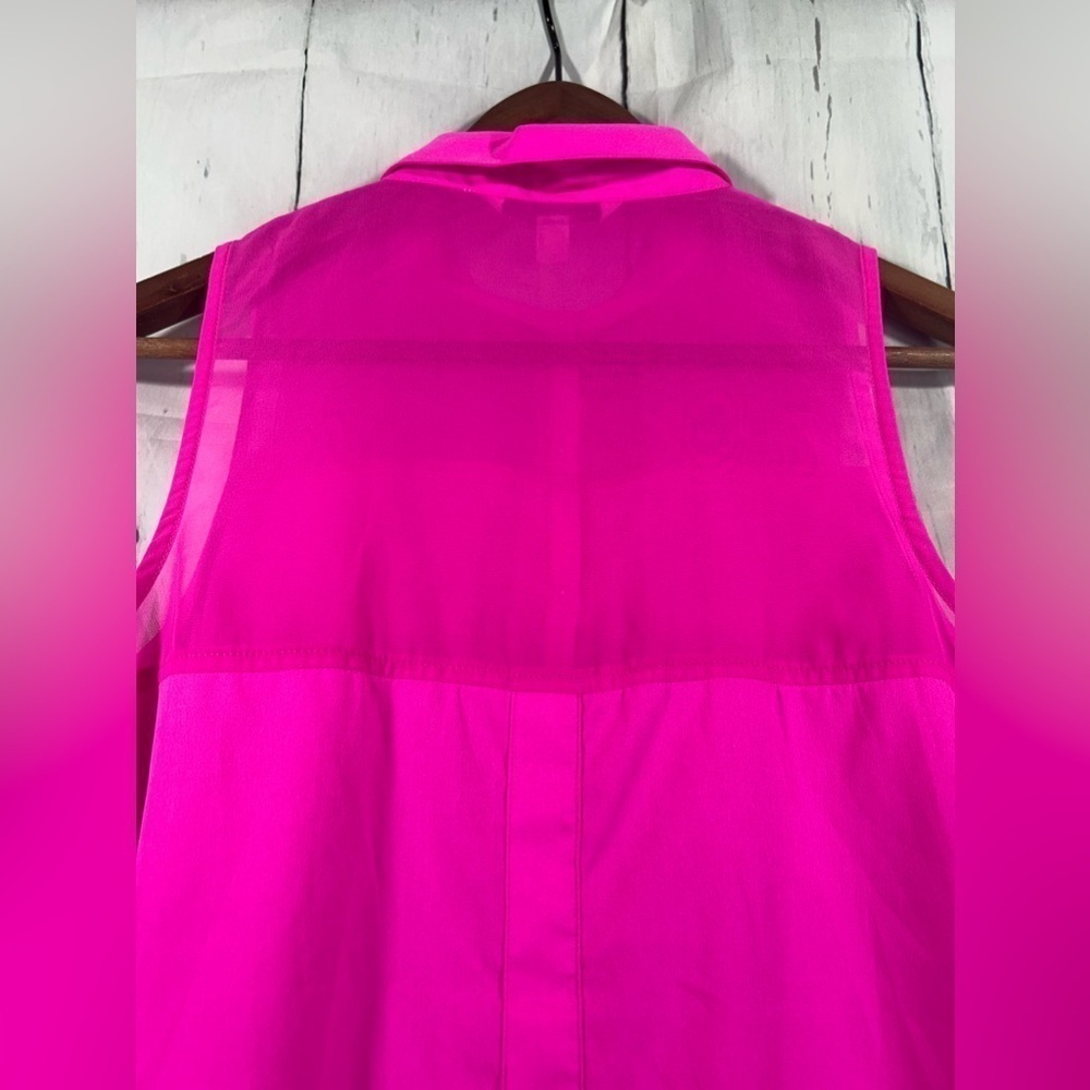 American Eagle Outfitters Sleeveless Tank Womens Button Down Dressy Top Sz S - Picture 10 of 11